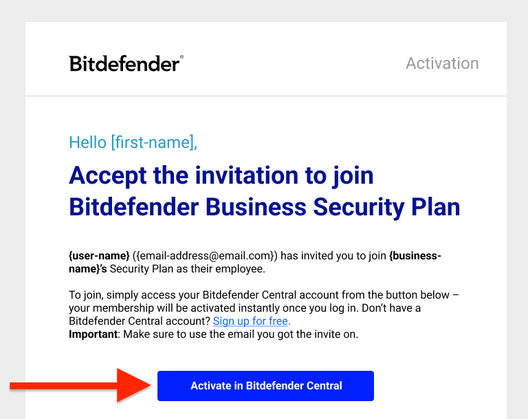 在 Bitdefender Central 啟動