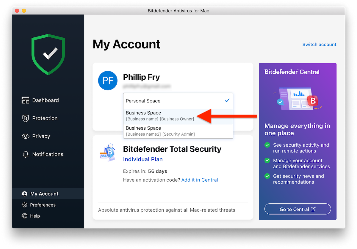 商業空間 - 未使用 Bitdefender Ultimate Small Business Security 的裝置