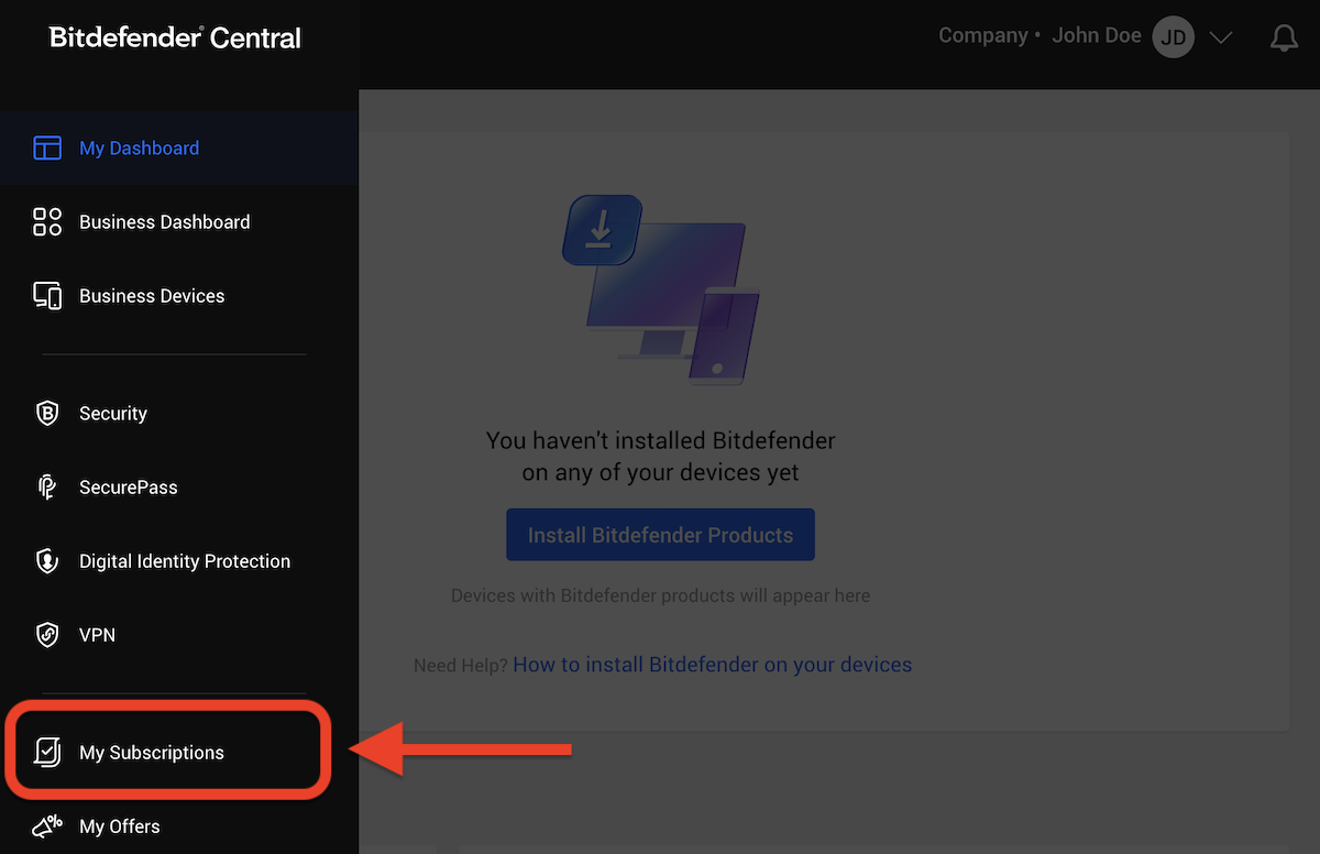 如何從 Bitdefender Ultimate Small Business Security 移除團隊成員 我的訂閱