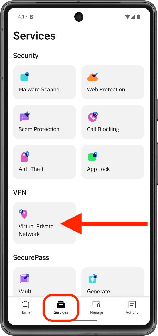 服務 > VPN