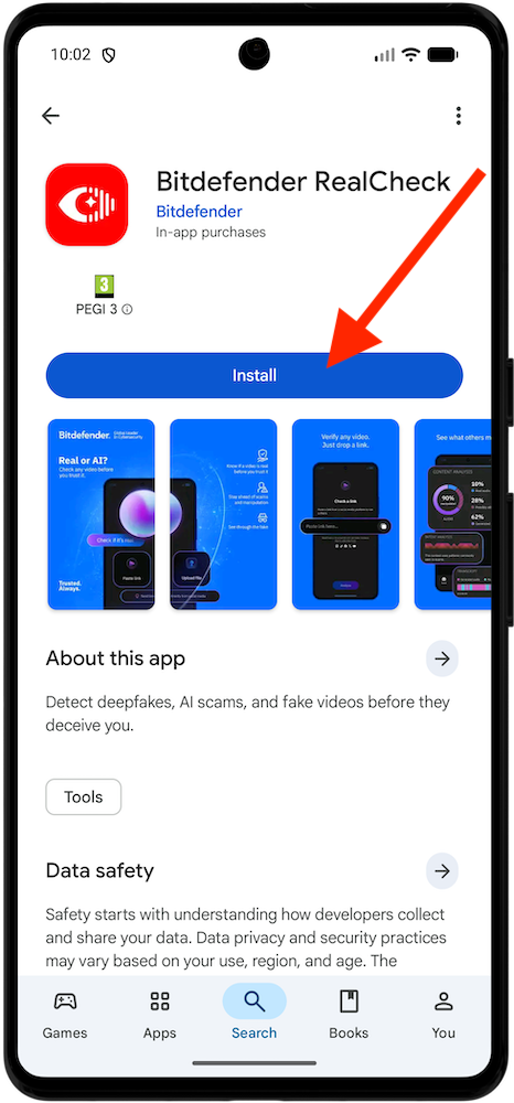 如何從 Google Play 安裝適用於 Android 的 Bitdefender RealCheck