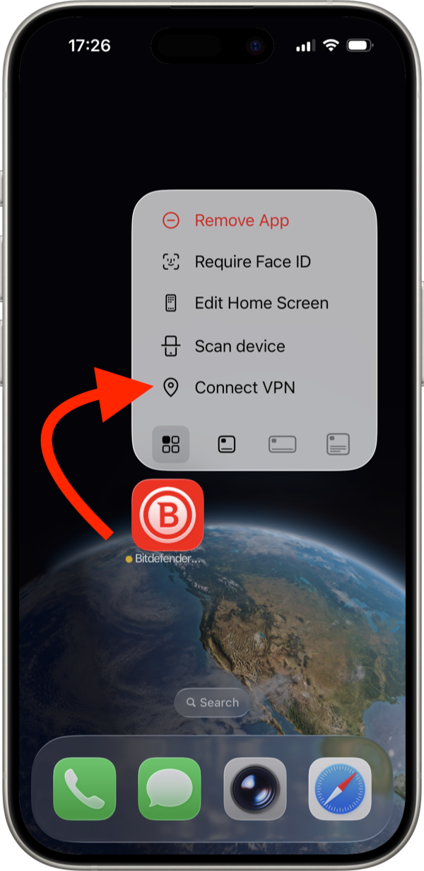 如何透過 iOS 的「快速操作」連線至 VPN