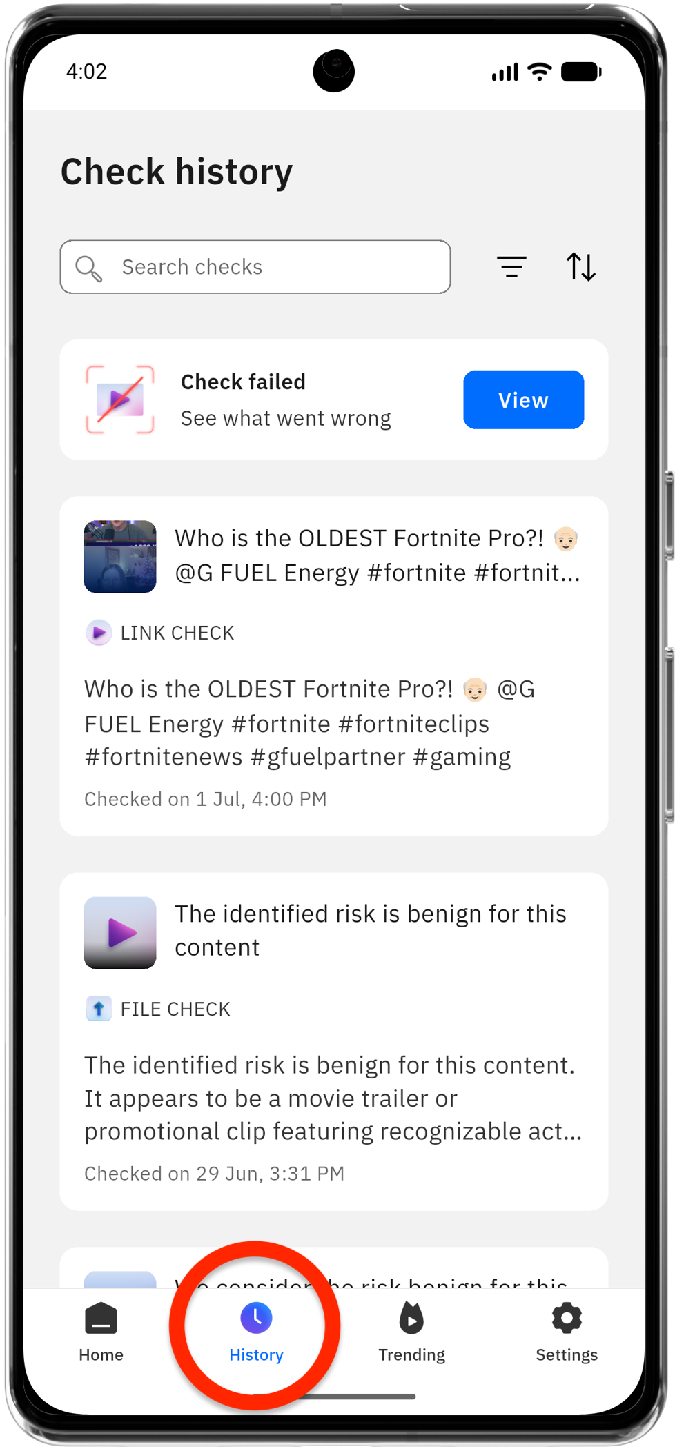 RealCheck 影片查核紀錄
