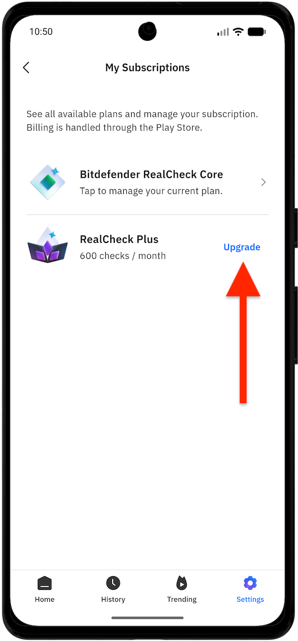 如何訂閱 RealCheck Plus — 升級