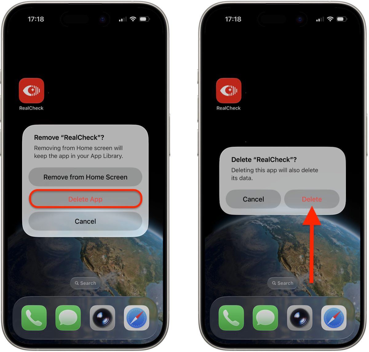如何在 iOS 上解除安裝 Bitdefender RealCheck