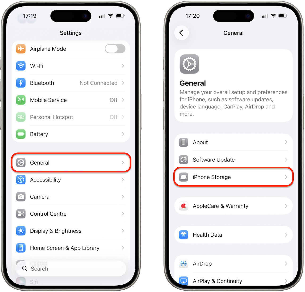 一般 > iPhone 儲存空間